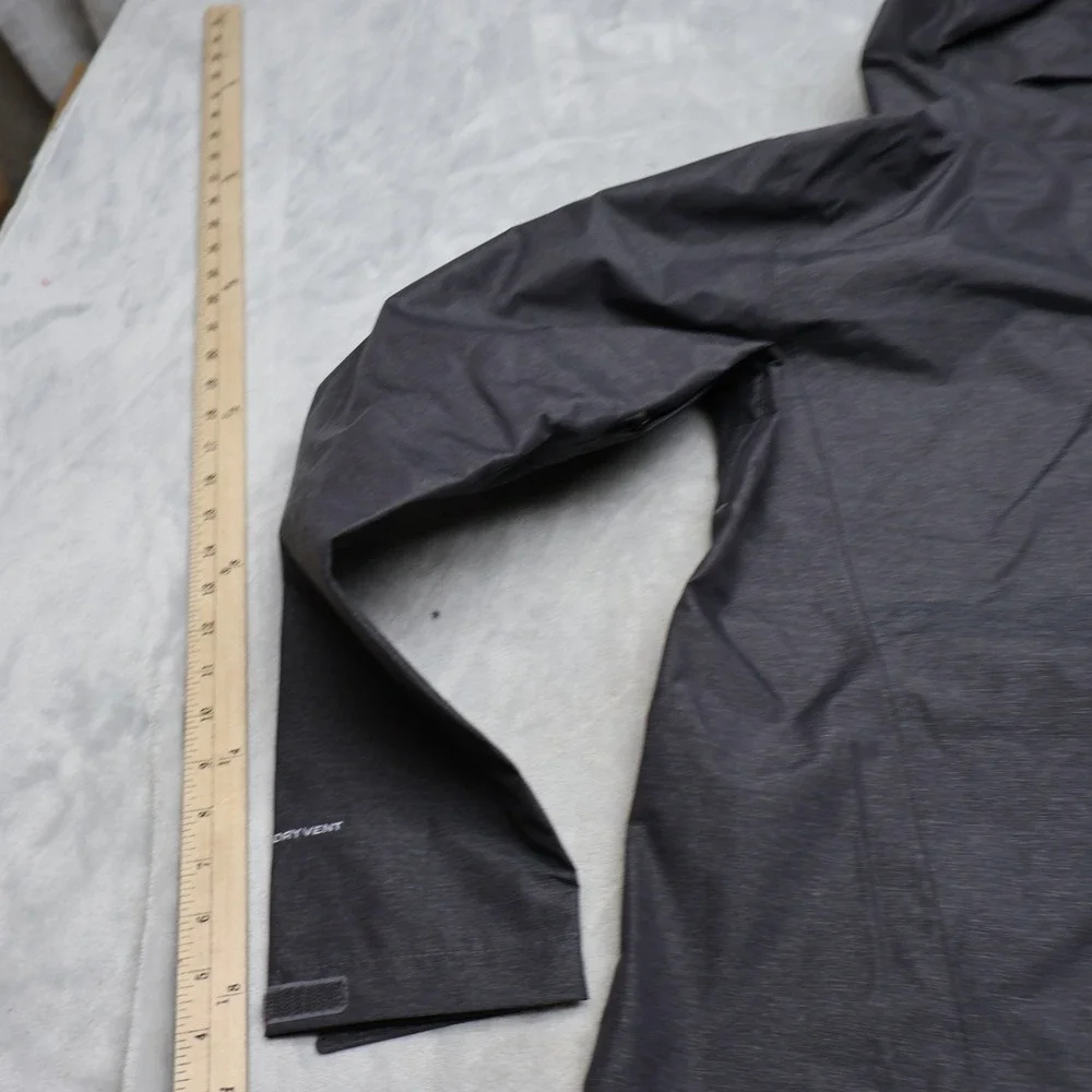 North Face Jacket Womens Small Grey Heathered Waterproof Wind Rain Light LOGO